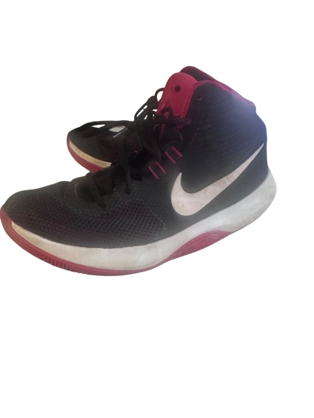 Nike Air Precision black and red hightop sneakers size 9